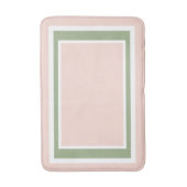 幾何学的なピンクのセージ緑 バスマット (正面縦)