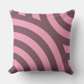 幾何学的なピンクのネストされた4分の1円パターン クッション (正面)