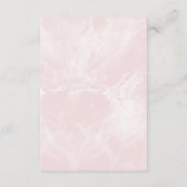 幾何学的なピンクの大理石の結婚式の詳細 エンクロージャーカード (裏面)