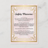 幾何学的なピンク大理石の安全対策 エンクロージャーカード (正面)