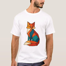 幾何学的なフォックストレンドTシャツ