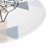 幾何学的なフクロウのデザイン カッティングボード (角)