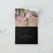 幾何学的なブラックゴールドのギャツビー風結婚式のお礼カード サンキューカード (内部)