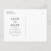 幾何学的なブルゴーニュ秋の花の日付を保存 案内ポストカード (裏面)