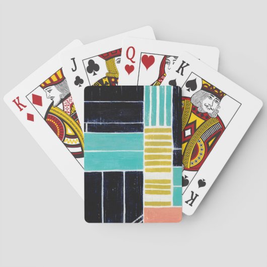 幾何学的なブロック トランプ (裏面)