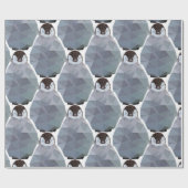 幾何学的なペンギンの集まりのプリント ラッピングペーパー (フラット)