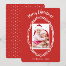 幾何学的なホリデースパークル写真クリスマスカード