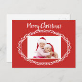 幾何学的なホリデースパークル写真ポストカード シーズンポストカード (正面/裏面)