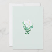 幾何学的なホワイト カラー リリー 25周年記念 招待状 (裏面)