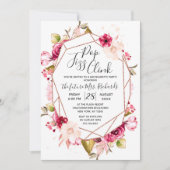 幾何学的なポップ フィズ クリンク ブライズメイド パーティーの招待状 招待状 (正面)