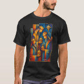 幾何学的なマギ - 三賢者のクリスマス星アート Tシャツ (正面)