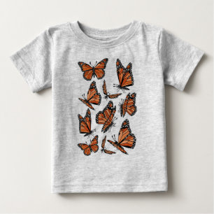 幾何学的なマダラチョウ ベビーTシャツ
