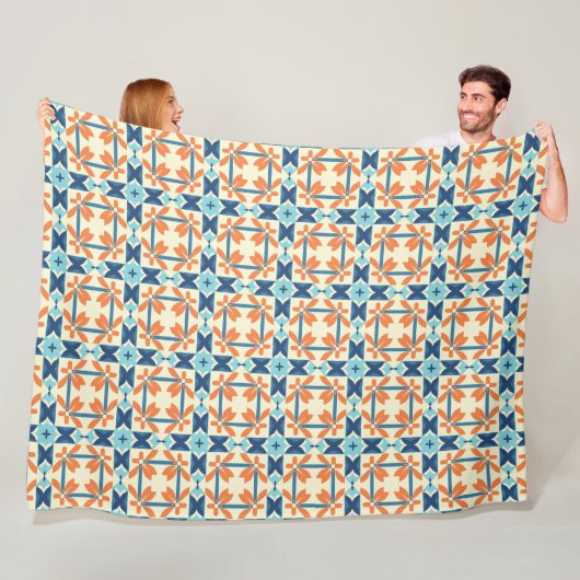 幾何学的なミラージュ フリースブランケット (インサイチュ)