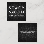 幾何学的なメタリック背景 スクエア名刺 (正面/裏面)