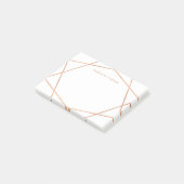 幾何学的なモダンなのどのばら色の金ゴールド ポストイット (アングル)