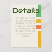 幾何学的なモダンウェディングの詳細 エンクロージャーカード (正面)