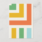 幾何学的なモダンウェディングの詳細 エンクロージャーカード (裏面)