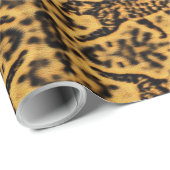 幾何学的なモダンチーター黄金色のラッピング ラッピングペーパー (ロールコーナー)