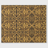 幾何学的なモダンチーター黄金色のラッピング ラッピングペーパー (フラット)