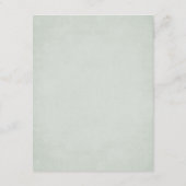 幾何学的なモダン緑の金ゴールド結婚の数 エンクロージャーカード (裏面)