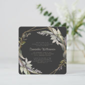 幾何学的なモダン葉の確認 招待状 (スタンド正面)