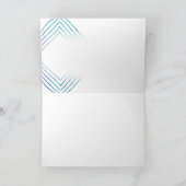 幾何学的なモダン・ウォーターカラー サンキューカード (内部)