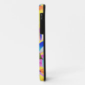 幾何学的なモダン+ナチュラルな背景の赤いバラ Case-Mate iPhoneケース (裏面/左)