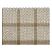 幾何学的なモチーフを持つ茶色の敷物は部分的に一緒である カレンダー (カバー)