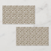 幾何学的なモチーフを持つ茶色の敷物は部分的に一緒である 名刺 (正面/裏面)
