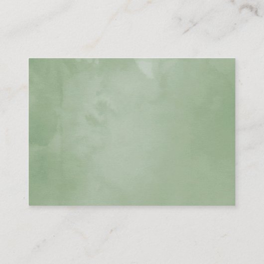 幾何学的なユーカリの結婚式ギフトレジストリー エンクロージャーカード (裏面)