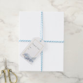 幾何学的なユーカリの葉 ギフトタグ (より糸付き)