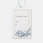 幾何学的なユーカリの葉 ギフトタグ (正面)