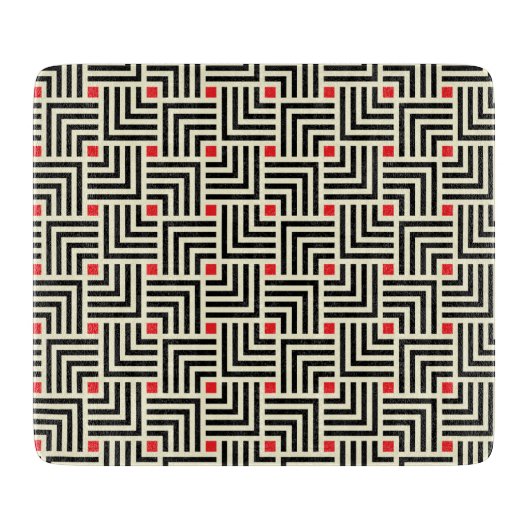 幾何学的なラインパターン カッティングボード (正面)