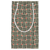 幾何学的なラインパターン スモールペーパーバッグ (正面)