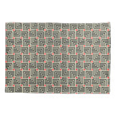 幾何学的なラインパターン 枕カバー (裏面-左)