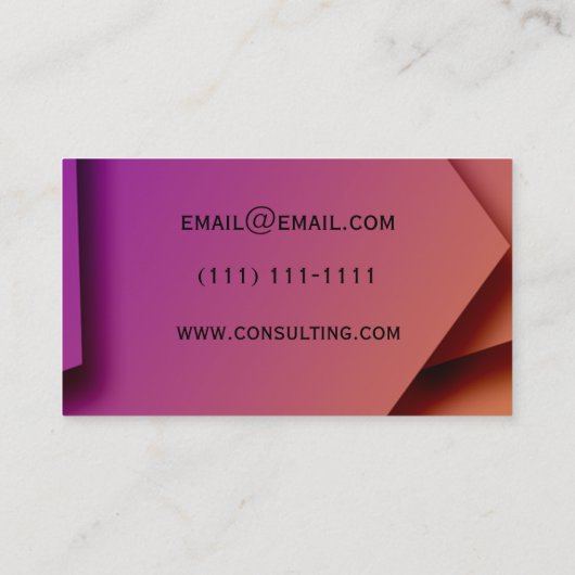 幾何学的なライン粋でモダンな名刺のデザイン 名刺 (裏面)