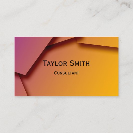 幾何学的なライン粋でモダンな名刺のデザイン 名刺 (正面)