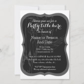 幾何学的なラムの頭蓋骨の水彩画 招待状 (正面)