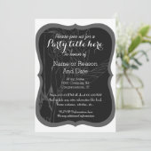 幾何学的なラムの頭蓋骨の水彩画 招待状 (スタンド正面)