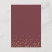 幾何学的なルスティックゴールドグリッターの結婚式の詳細 エンクロージャーカード (裏面)