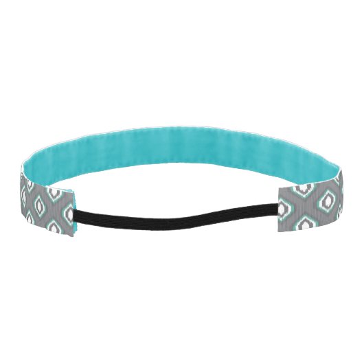 幾何学的なレトロのイカットの種族パターン アスレチックヘッドバンド (裏面)