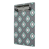 幾何学的なレトロのイカットの種族パターン ミニクリップボード (アングル2)