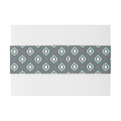 幾何学的なレトロのイカットの種族パターン 招待状ベリーバンド (裏面例)