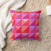 幾何学的なレトロのピンク クッション (ブランケット)