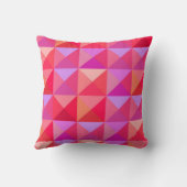 幾何学的なレトロのピンク クッション (裏面)