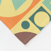 幾何学的なレトロの50年代の世紀半ばのモダンの抽象芸術 フリースブランケット (角)