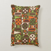 幾何学的なレトロ50sの世紀半ばのモダンの抽象芸術 アクセントクッション (裏面(縦))