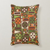 幾何学的なレトロ50sの世紀半ばのモダンの抽象芸術 アクセントクッション (正面(垂直))