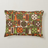 幾何学的なレトロ50sの世紀半ばのモダンの抽象芸術 アクセントクッション (裏面)