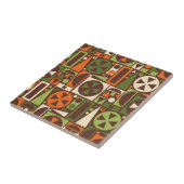 幾何学的なレトロ50sの世紀半ばのモダンの抽象芸術 タイル (側面)